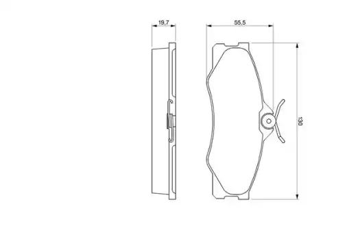 Тормозные колодки дисковые передняя ось BOSCH 0 986 469 790