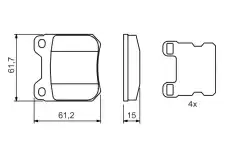 Тормозные колодки дисковые BOSCH 0 986 490 500