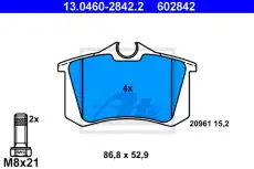 Тормозные колодки дисковые ATE 13.0460-2842.2