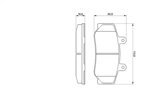 Тормозные колодки дисковые передняя ось BOSCH 0 986 460 961