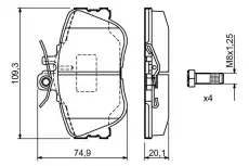 Тормозные колодки дисковые BOSCH 0 986 460 977