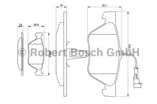 Тормозные колодки дисковые BOSCH 0 986 424 248