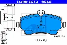 Тормозные колодки дисковые ATE 13.0460-2833.2