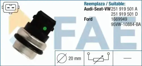 Датчик температуры автомобильный FAE 33620