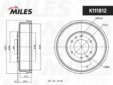 Тормозной барабан MILES K111812