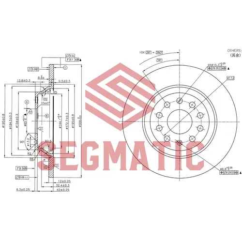 Тормозной диск SEGMATIC SBD30093237