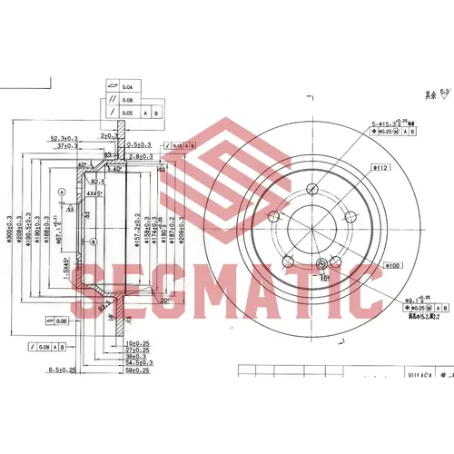 Тормозной диск SEGMATIC SBD30093238