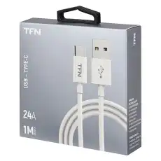 кабель TypeC 1.0m TPE white TFN-CUSBCUSB1MTPWH TFN