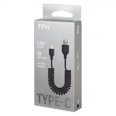 кабель TypeC витой 1.2m black TFN-CUSBTWSTDBK TFN