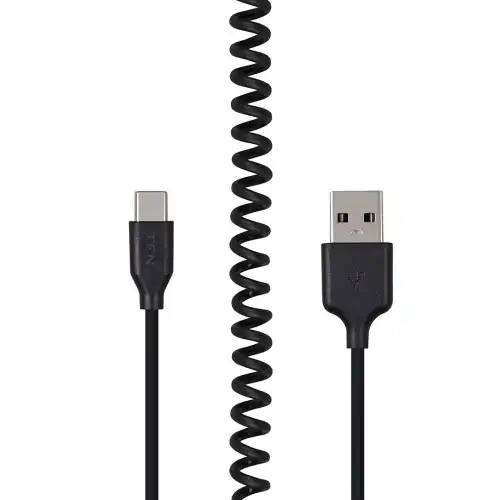 кабель TypeC витой 1.2m black TFN-CUSBTWSTDBK TFN