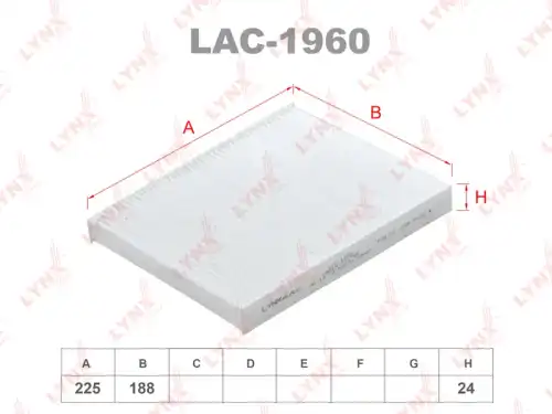 Салонный фильтр LYNXAUTO LAC-1960