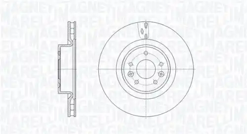 Тормозной диск 361302040676 MAGNETI MARELLI