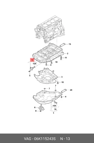 Клапан управления 06K115243S VAG
