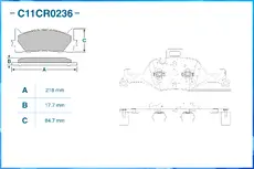 Тормозные колодки дисковые CWORKS C11CR0236