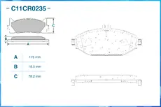 Тормозные колодки дисковые CWORKS C11CR0235