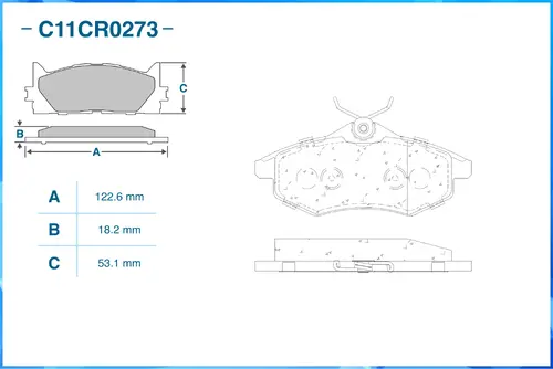 Тормозные колодки дисковые CWORKS C11CR0273