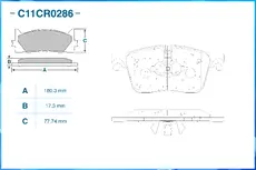 Тормозные колодки дисковые CWORKS C11CR0286