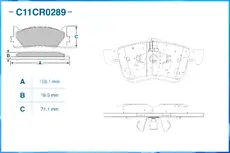 Тормозные колодки дисковые CWORKS C11CR0289