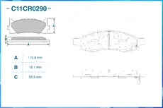 Тормозные колодки дисковые CWORKS C11CR0290