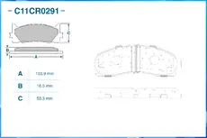 Тормозные колодки дисковые CWORKS C11CR0291