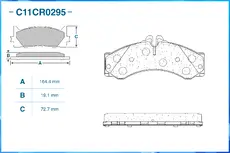 Тормозные колодки дисковые CWORKS C11CR0295