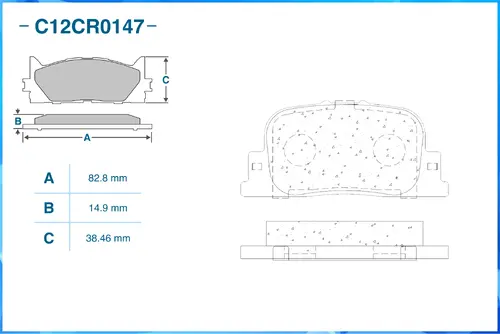 Тормозные колодки дисковые CWORKS C12CR0147