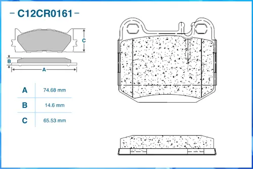 Тормозные колодки дисковые CWORKS C12CR0161