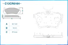 Тормозные колодки дисковые CWORKS C12CR0164