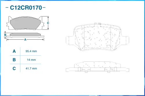 Тормозные колодки дисковые CWORKS C12CR0170