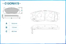 Тормозные колодки дисковые CWORKS C12CR0172