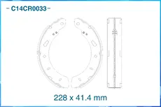 Тормозные колодки барабанные CWORKS C14CR0033
