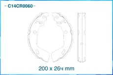 Тормозные колодки барабанные CWORKS C14CR0060