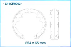 Тормозные колодки барабанные CWORKS C14CR0062