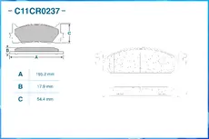 Тормозные колодки дисковые CWORKS C11CR0237