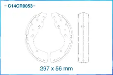 Тормозные колодки барабанные CWORKS C14CR0053