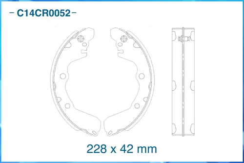 Тормозные колодки дисковые CWORKS C14CR0052