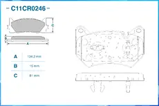 Тормозные колодки дисковые CWORKS C11CR0246
