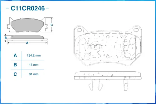 Тормозные колодки дисковые CWORKS C11CR0246