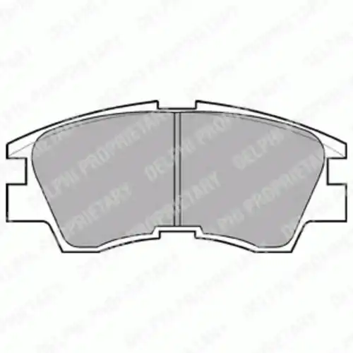Тормозные колодки дисковые передняя ось DELPHI LP633
