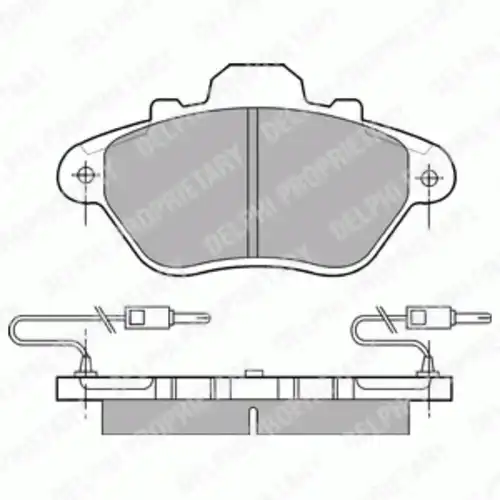 Тормозные колодки дисковые передняя ось DELPHI LP654