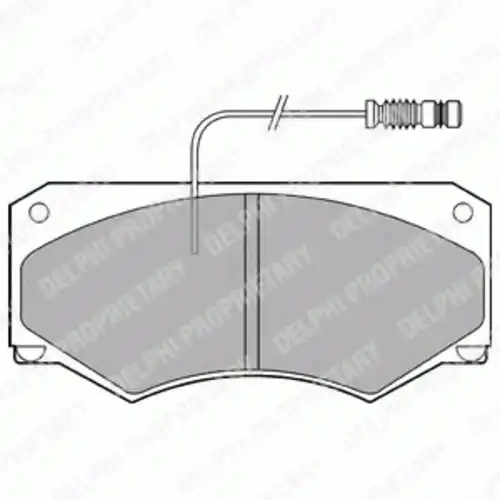 Тормозные колодки дисковые передняя ось DELPHI LP698