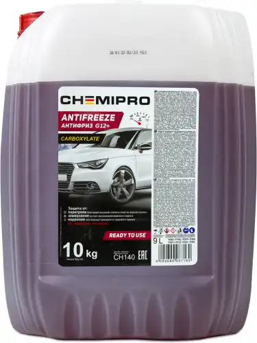 Антифриз CHEMIPRO CH140 красный готовый G12+ 10 кг