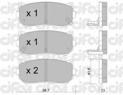 Тормозные колодки дисковые CIFAM 822-372-0
