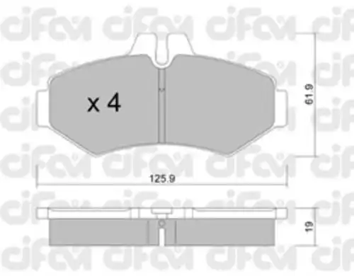 Тормозные колодки дисковые CIFAM 822-572-0