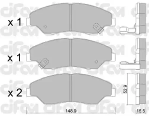 Тормозные колодки дисковые CIFAM 822-376-0