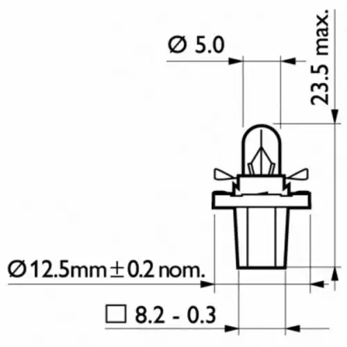 Автолампа B8.5d PHILIPS 12604CP 12