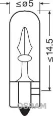 Автолампа W2x4.6d OSRAM 2722 W2.3W 12