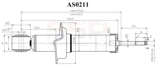 Амортизатор 341311 52610503 AS0211 SSP