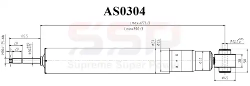 Амортизатор 349070 1128700 AS0304 SSP