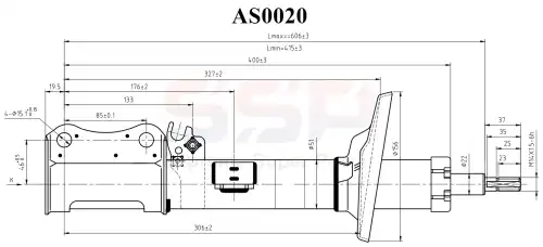 Амортизатор 333108 485402010 AS0020 SSP